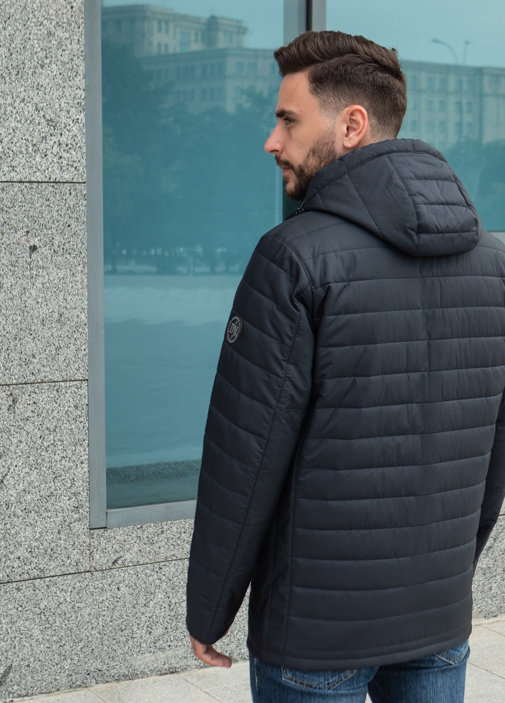Темно-синя демісезонна куртки демісезонні чоловічі великі розміри від виробника бренд dv-men's SK