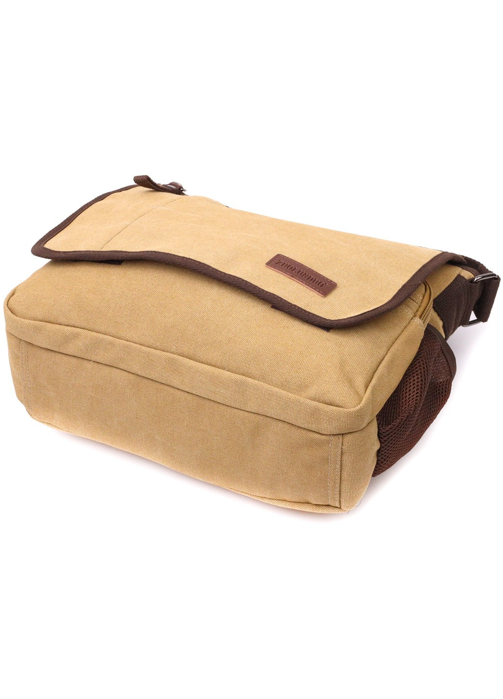 Практичная сумка через плечо для ноутбука 13" из плотного текстиля 22202 Песочный Vintage (267925279)