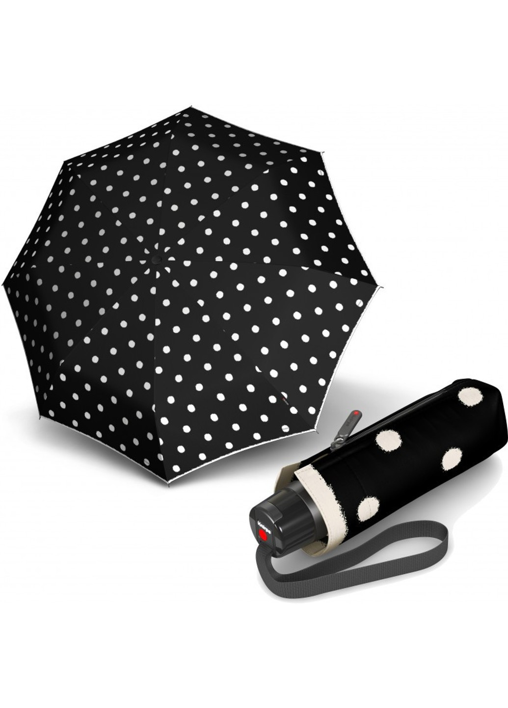 Механічна парасолька T.010 Dot Art Black KN95 3010 4901 Knirps (262449151)