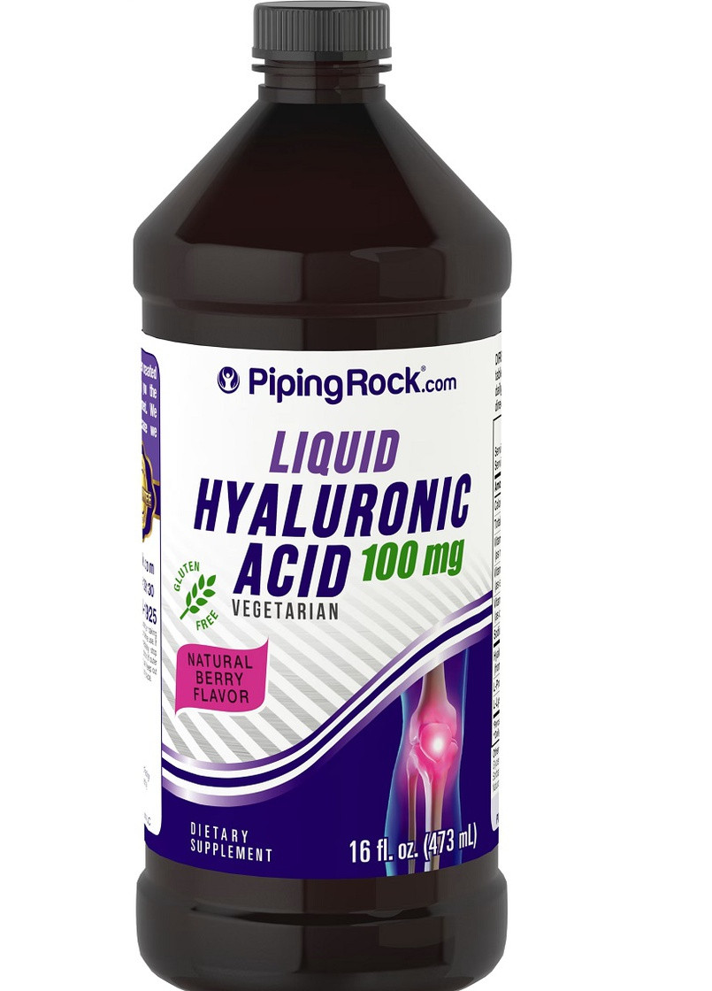 Hyaluronic Acid Liquid 100 mg 473 ml /31 servings/ Natural Berry Flavor Piping Rock (257561339)