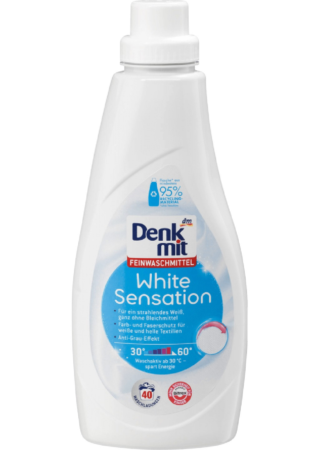 Гель для прання білої білизни White Sensation 1л (40 прань) Denkmit (256742608)