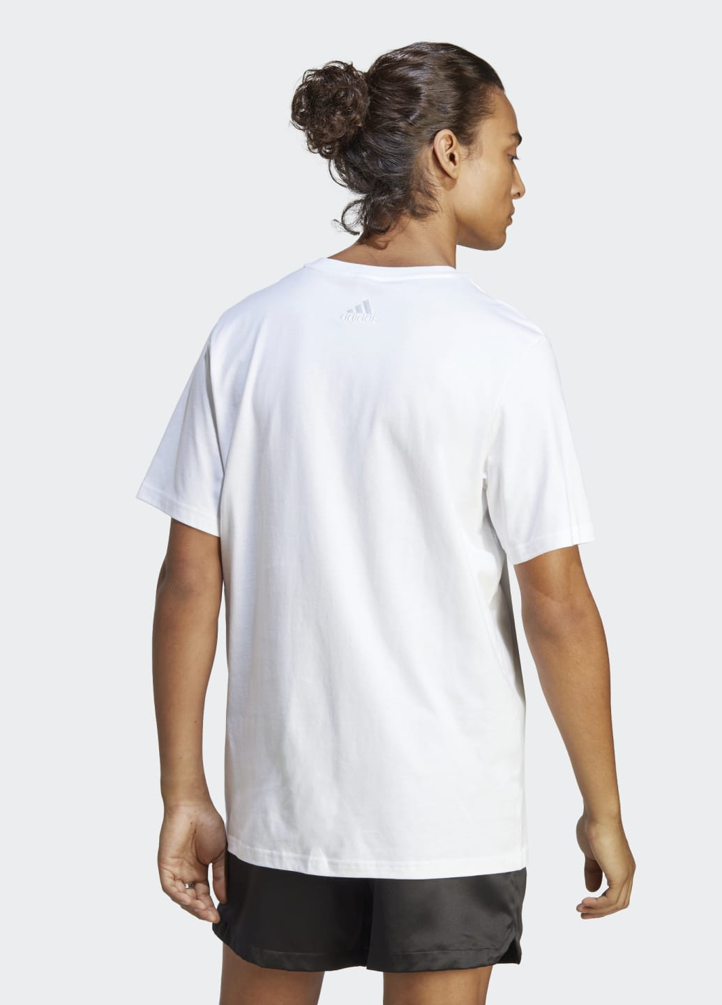 Біла футболка essentials single jersey big logo adidas