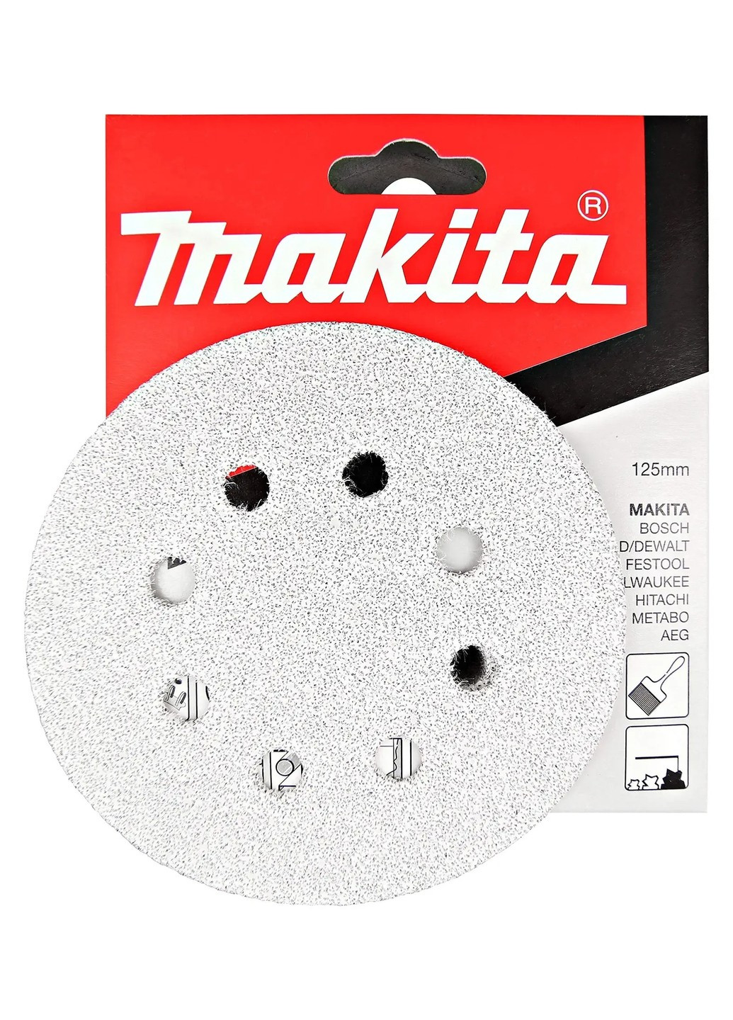 Набор шлифовальной бумаги Ø125 мм К320 (10 шт) P-33417 Makita (264307861)