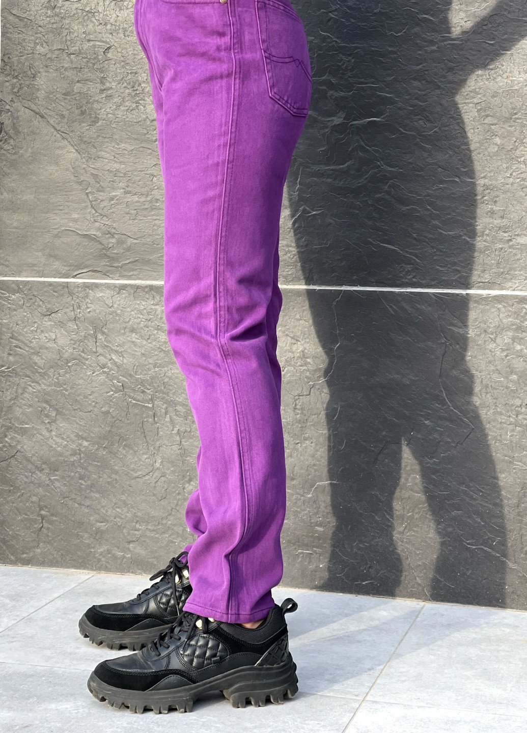 Джинси жіночі фіолетові Let's Shop - (257287318)