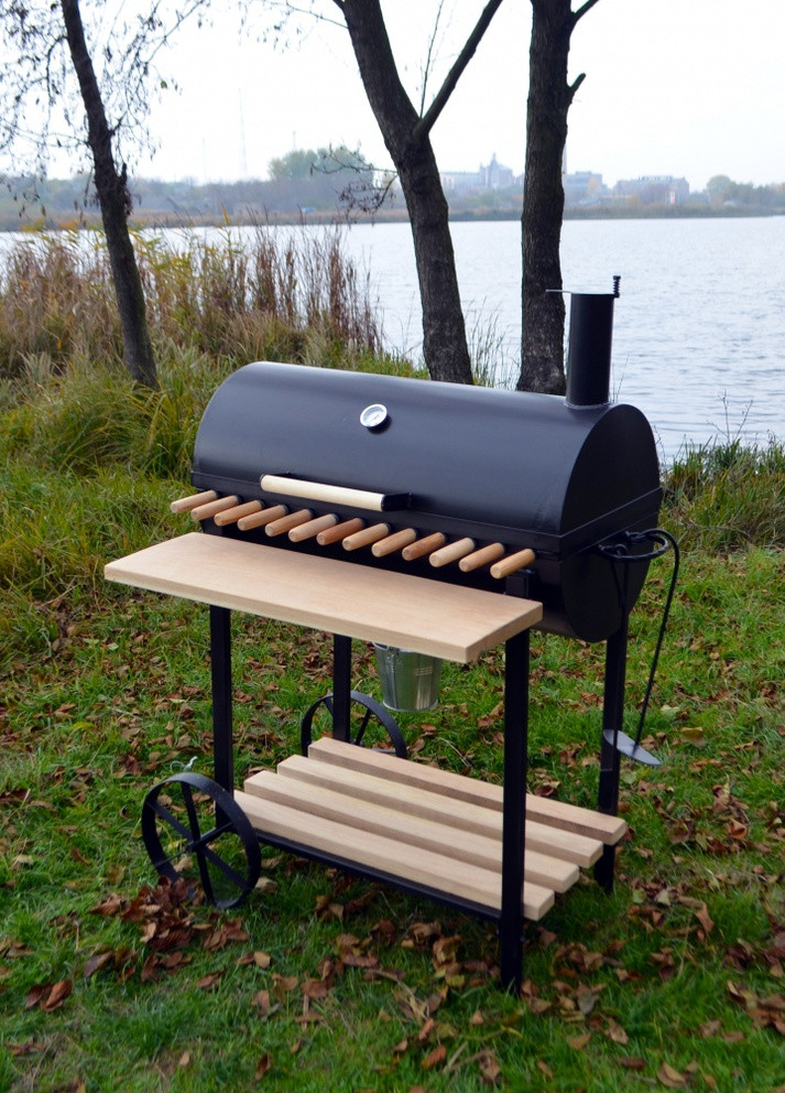 Мангал-гриль Барбекю- гриль с шампурами d 40 см Троян (257901910)