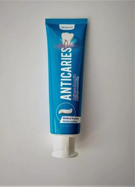 Зубная паста с фтором против кариеса мятная 100 мл Anticaries Deliplus (256671229)