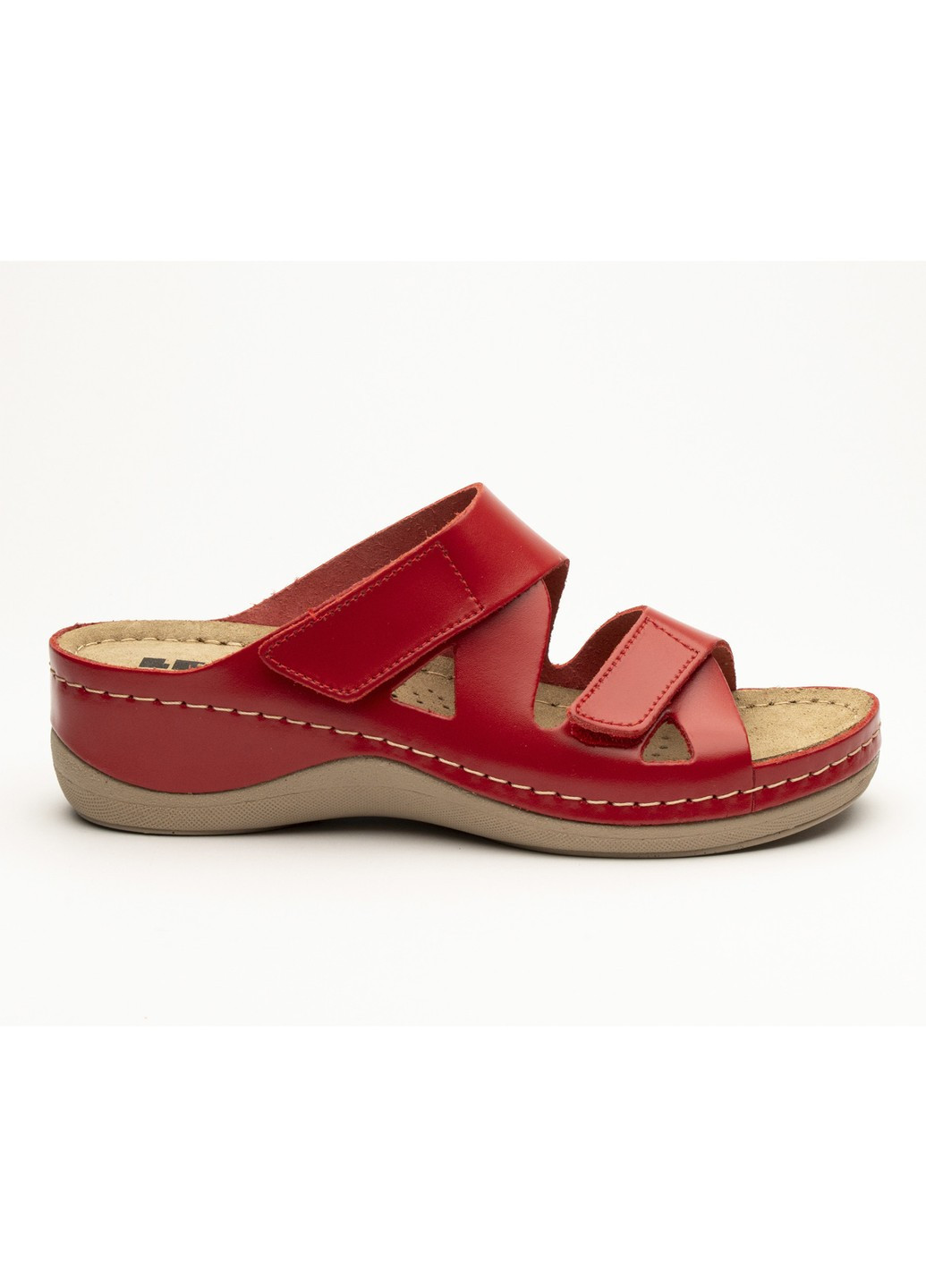 Красные босоножки женские кожаные laura, красные Leon