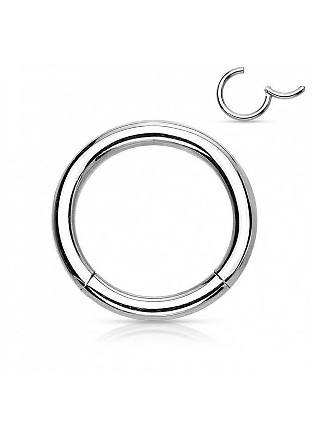 Универсальное кольцо - кликер из стали бренда PiercedFish диаметром 16 мм, толщиной 1,2 мм Spikes (257898142)