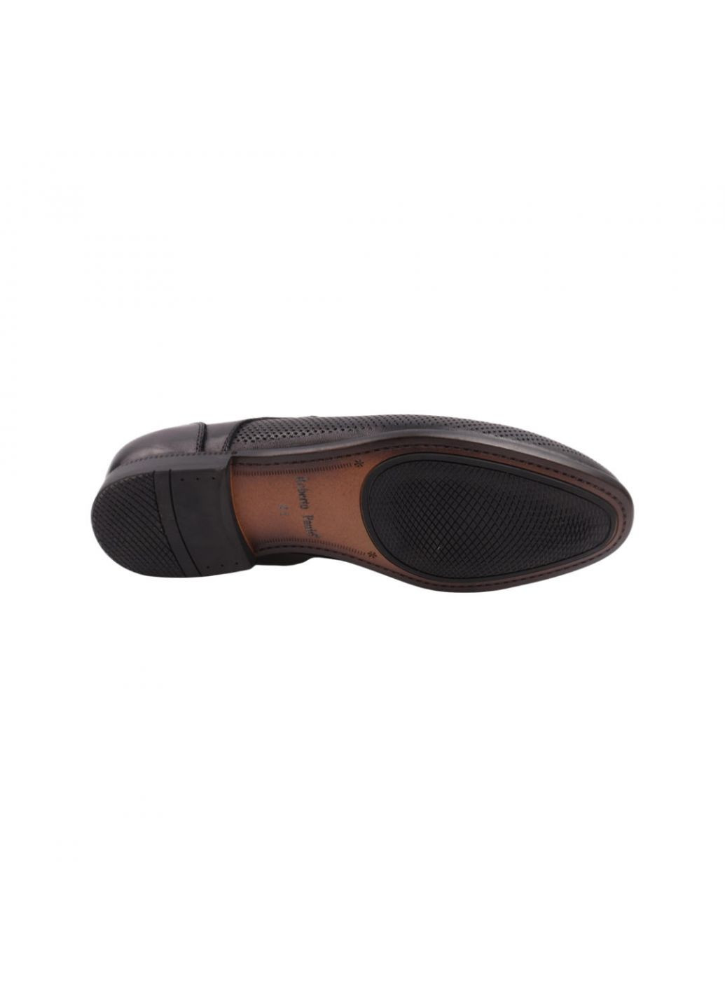 Черные туфли мужские черные натуральная кожа Roberto Paulo