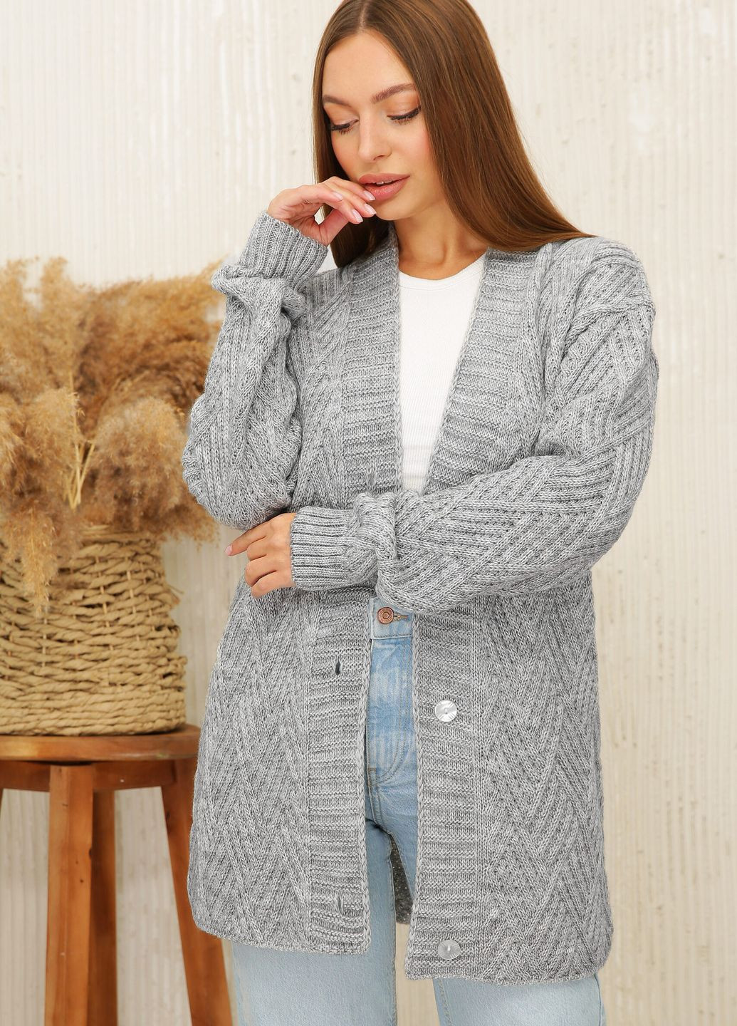 Темно-серый кардиган MarSe