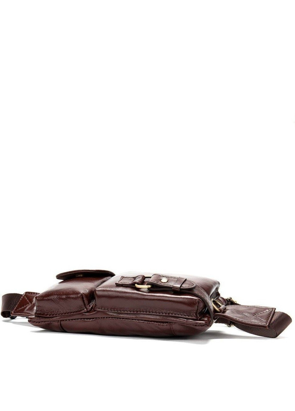 Шкіряна сумка на пояс 14747 Темно-коричневий Vintage (263360631)