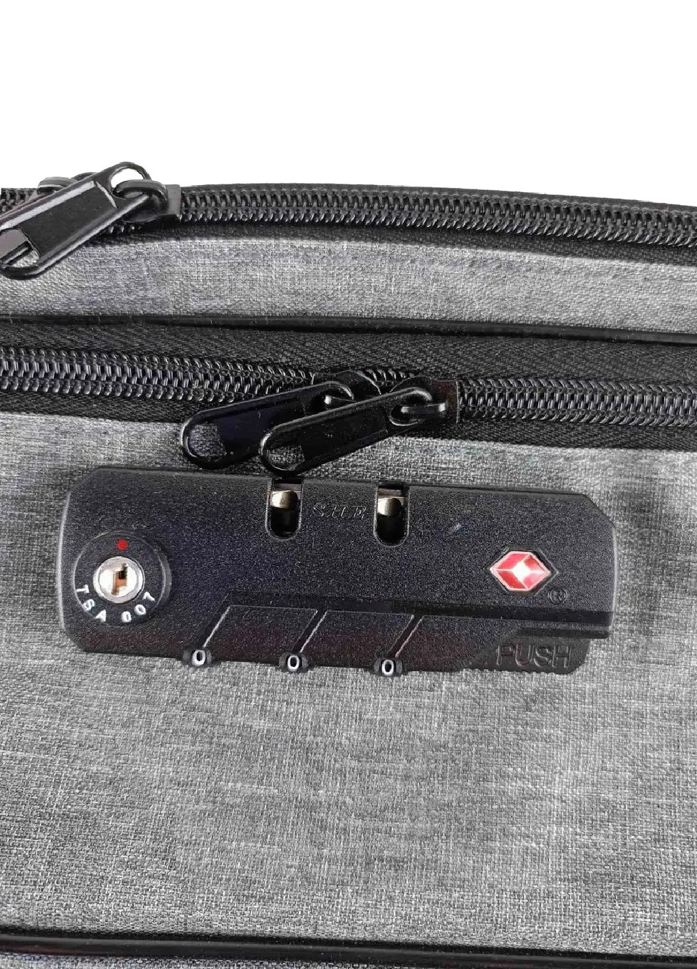 Органайзер кейс сумка для зберігання перенесення документів з двома відділами кодовим замком 36х27х13 см (475956-Prob) Сірий Unbranded (275068651)