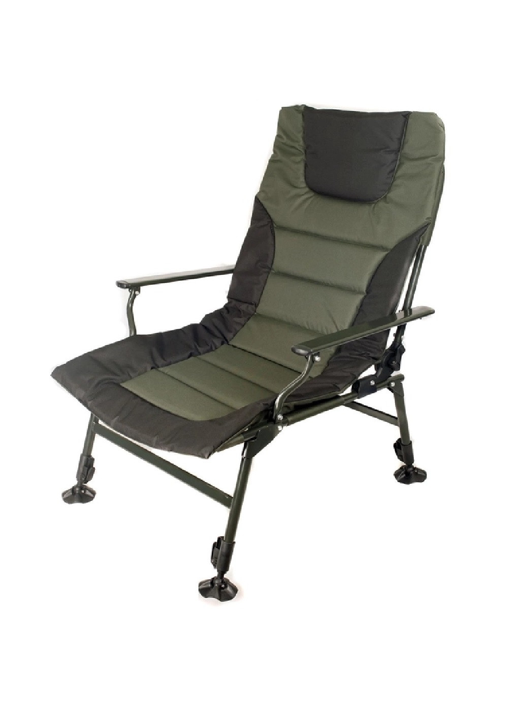 Раскладное кресло карповое стул с подлокотниками для рыбалки пикника кемпинга 72х85х99 см (475288-Prob) Зеленое с черным Unbranded (265391196)