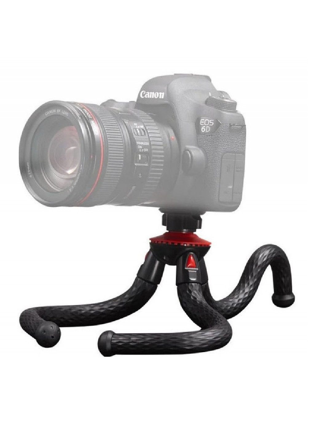 Трипод подставка держатель гибкий с пультом для экшн камеры телефона фотоаппарата 28 см (474069-Prob) Черный с красным Unbranded (257267671)