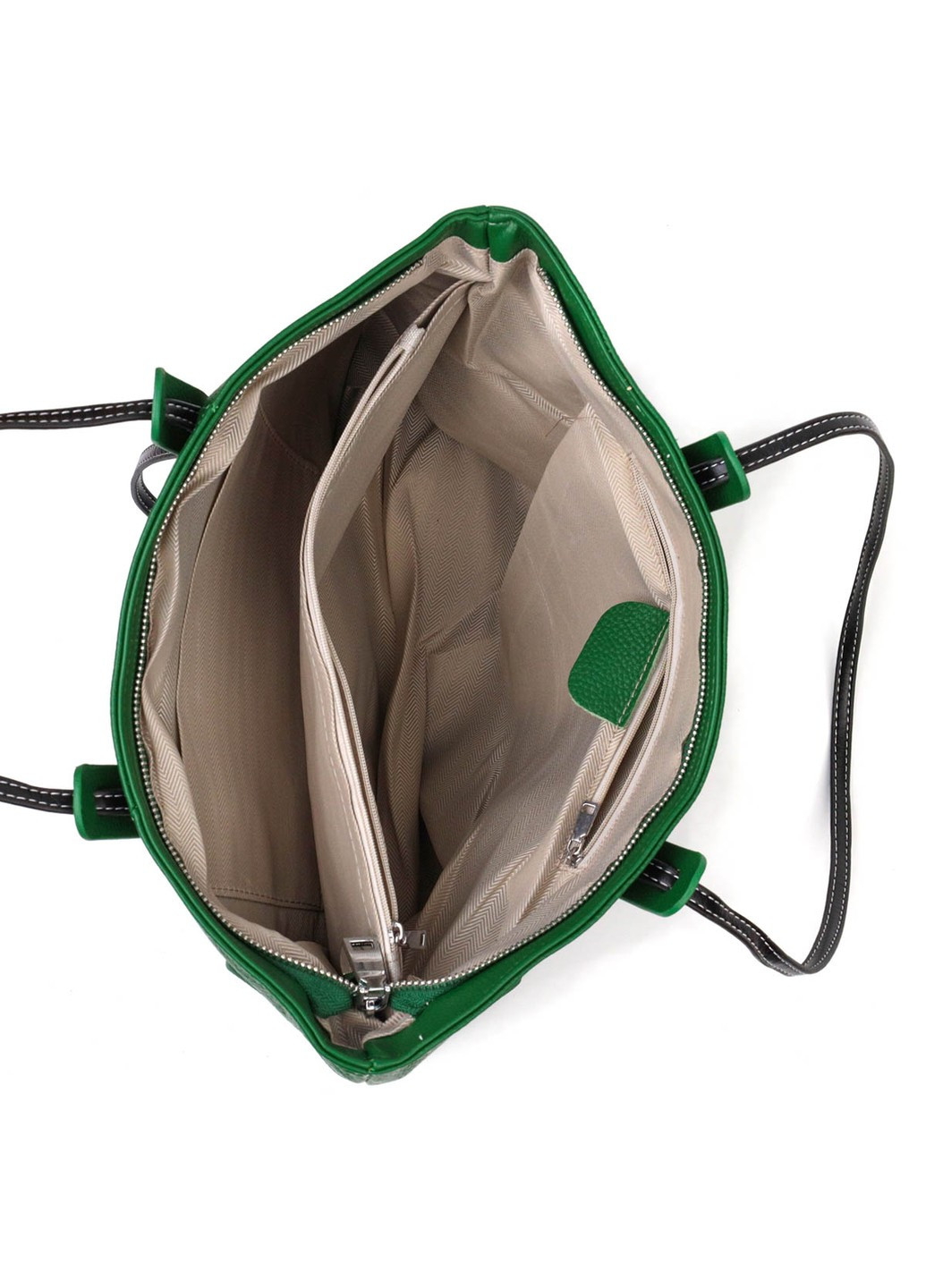 Сумка для женщин вместительная из натуральной кожи 22119 Зеленая Vintage (260359818)