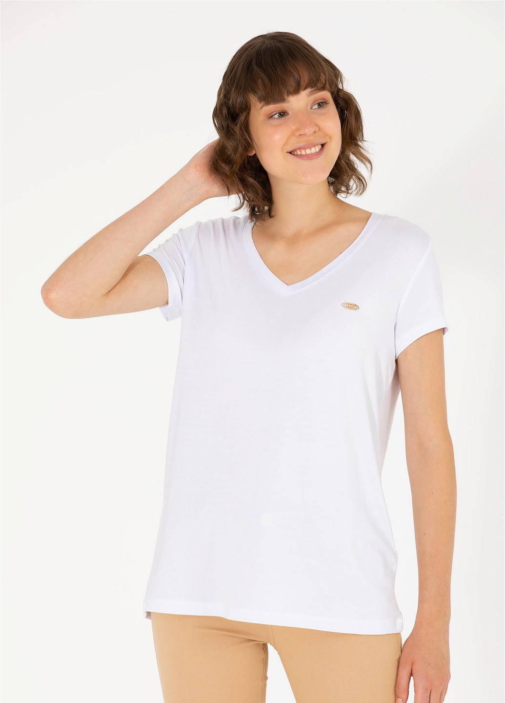 Белая женская футболка-футболка u.s.polo assn женская U.S. Polo Assn.