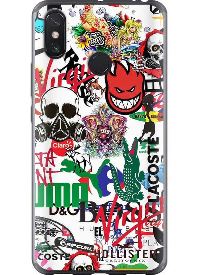 2D пластиковий чохол 'Many different logos' для Endorphone Xiaomi Mi Max 3 (257903710)