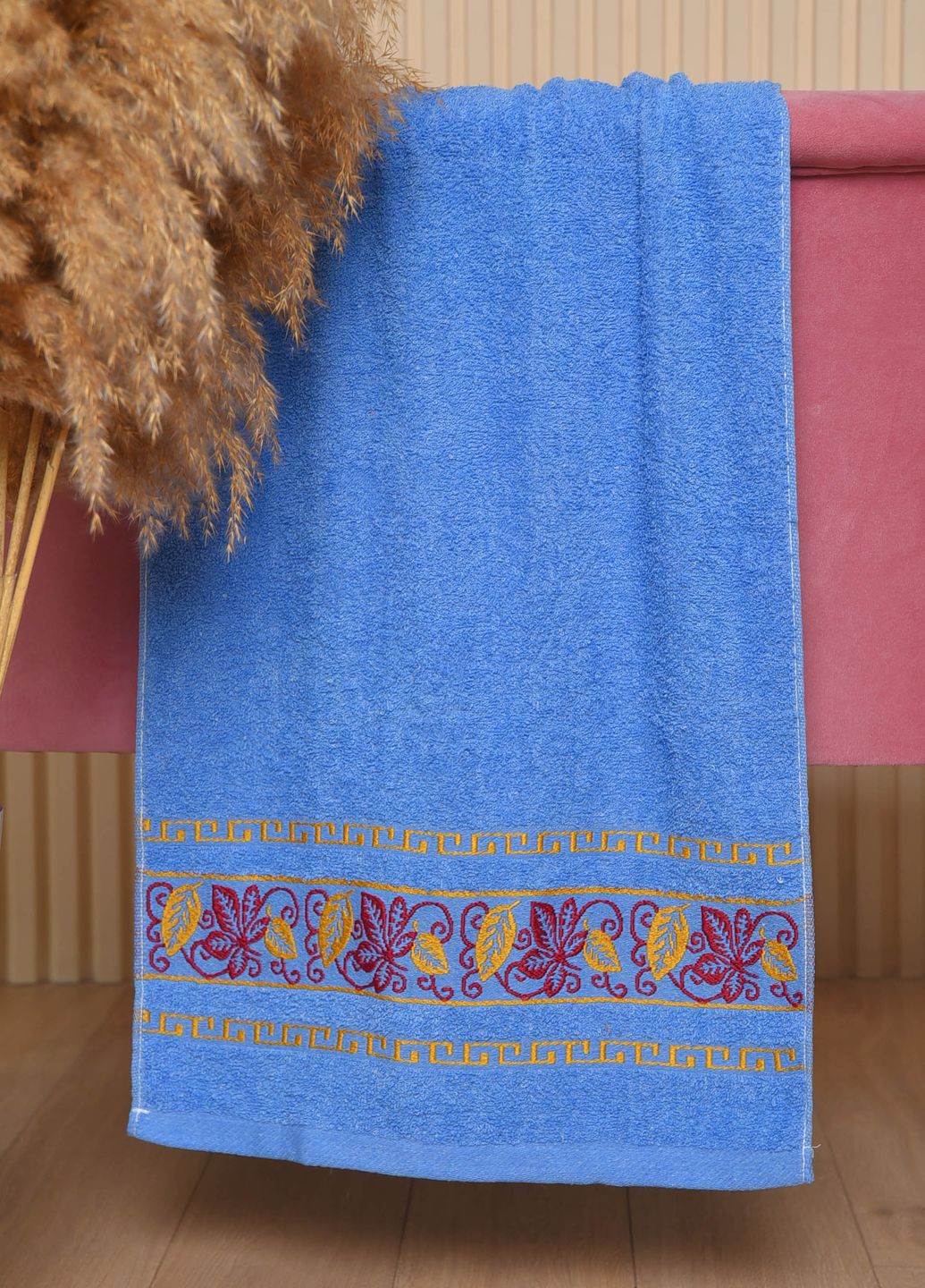 Let's Shop полотенце для лица махровое синего цвета однотонный синий производство - Турция