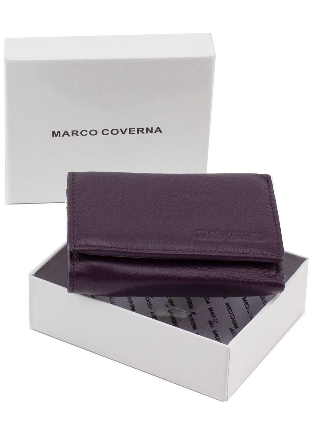 Маленький гаманець зі шкіри з монетницею MC-1419-25 (JZ6635) фіолетовий Marco Coverna (259752565)