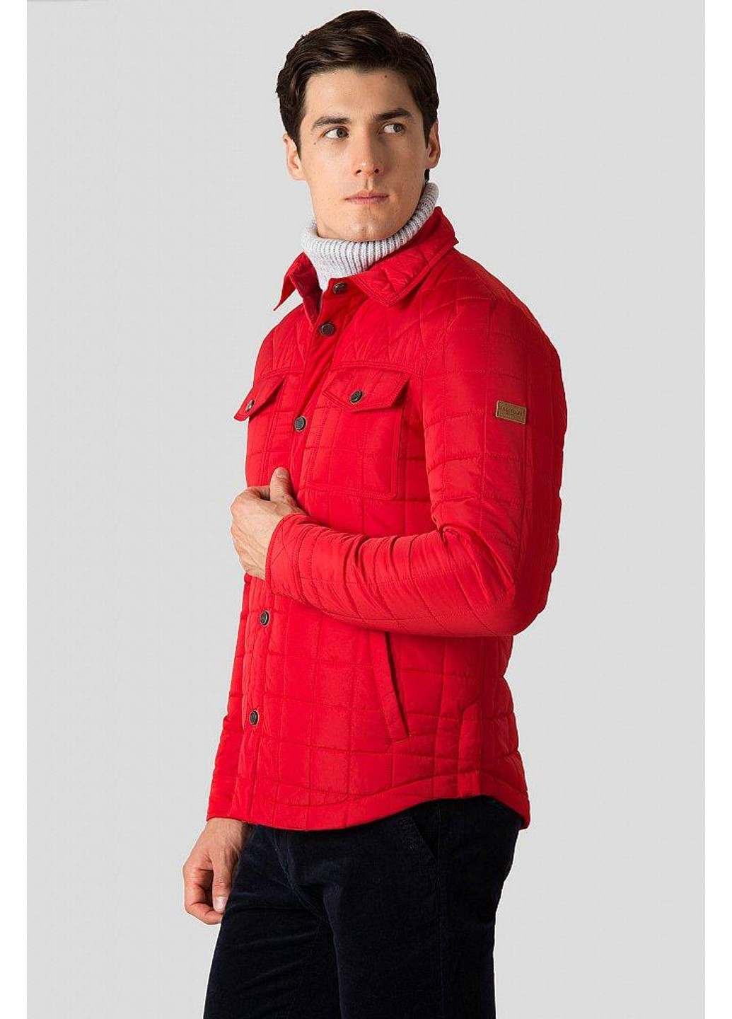Червона демісезонна куртка-сорочка a18-22020-101 Finn Flare