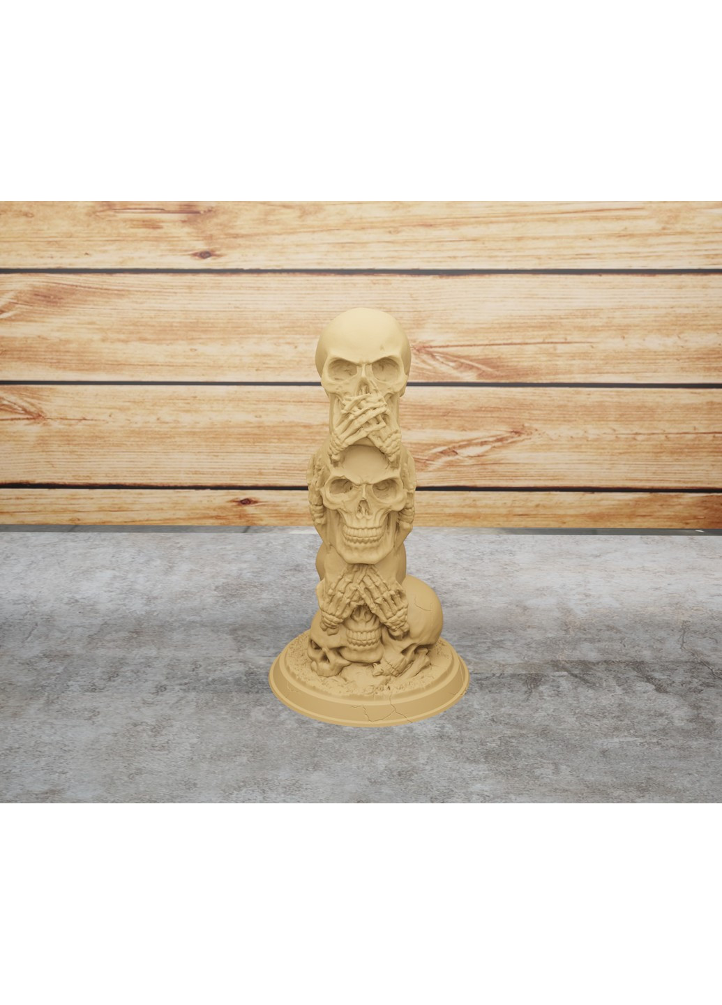 Статуетка череп "нічого не бачу, нічого не чую, нічого не скажу". ЗаСвіт (261555344)