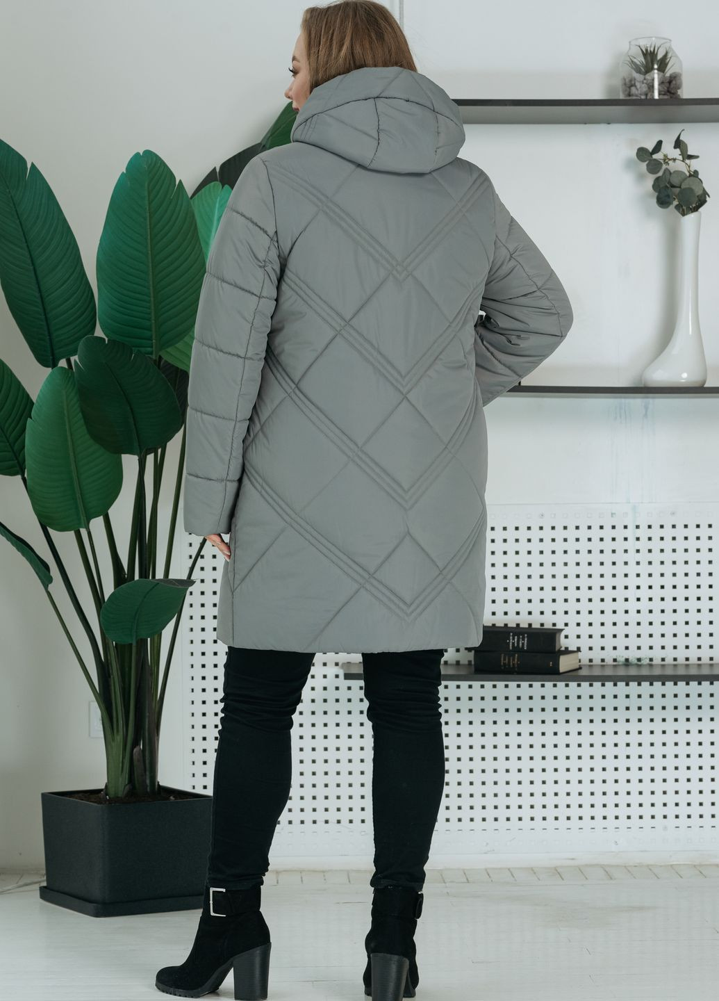 Оливковая демисезонная демисезонная женская куртка большого размера куртка-пальто SK