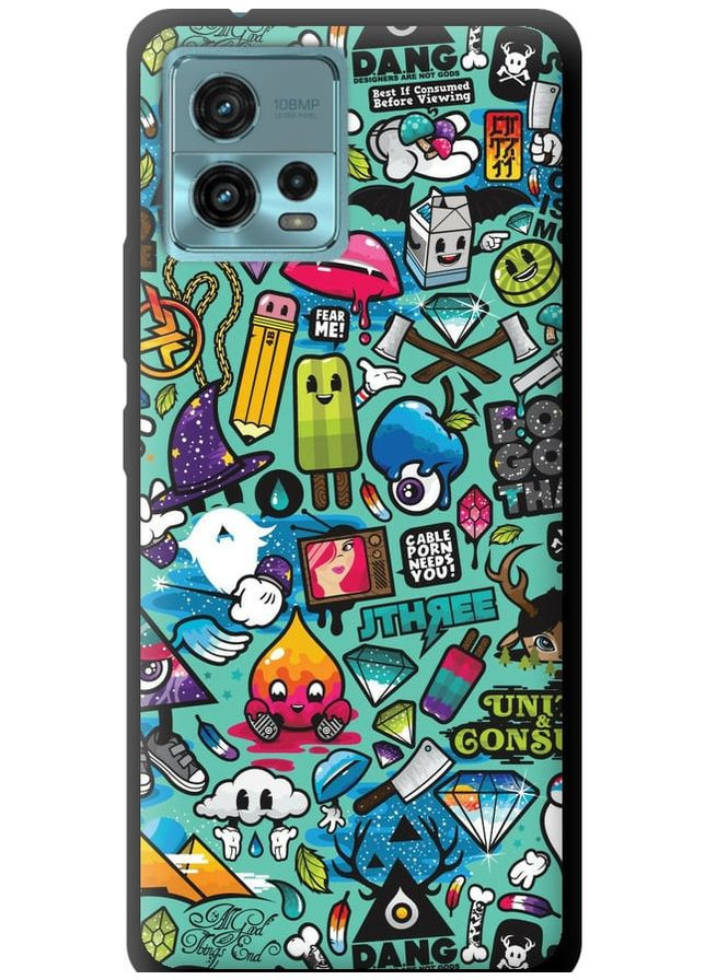 TPU чохол 'Стікер бомбінг 1' для Endorphone Motorola G72 (274065659)