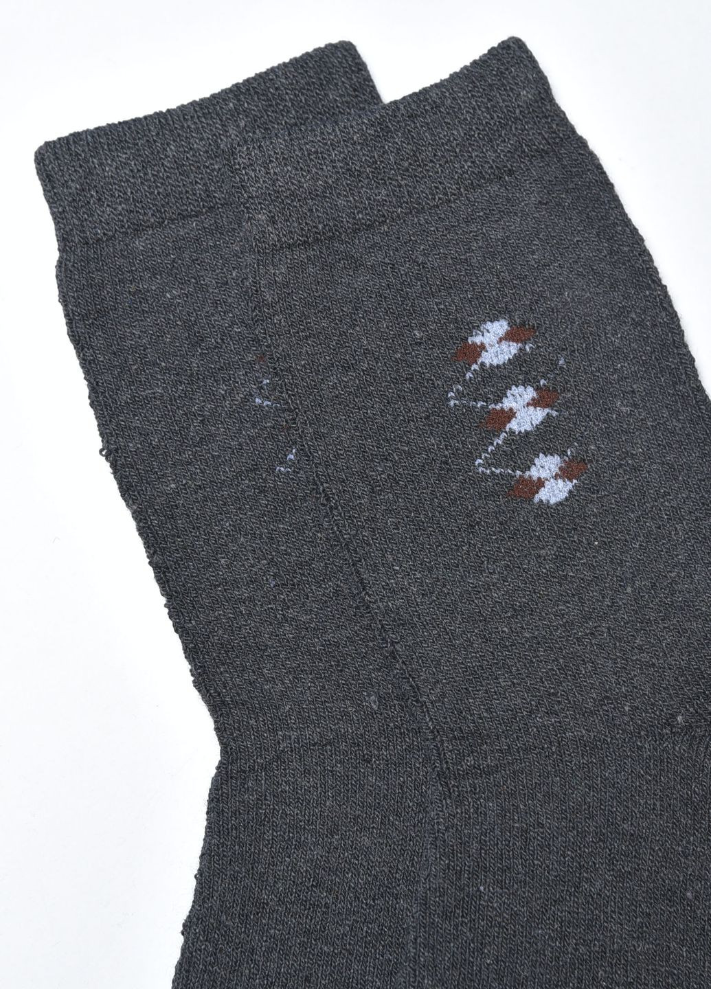 Носки махровые мужские темно-серого цвета размер 40-45 Let's Shop (267167104)