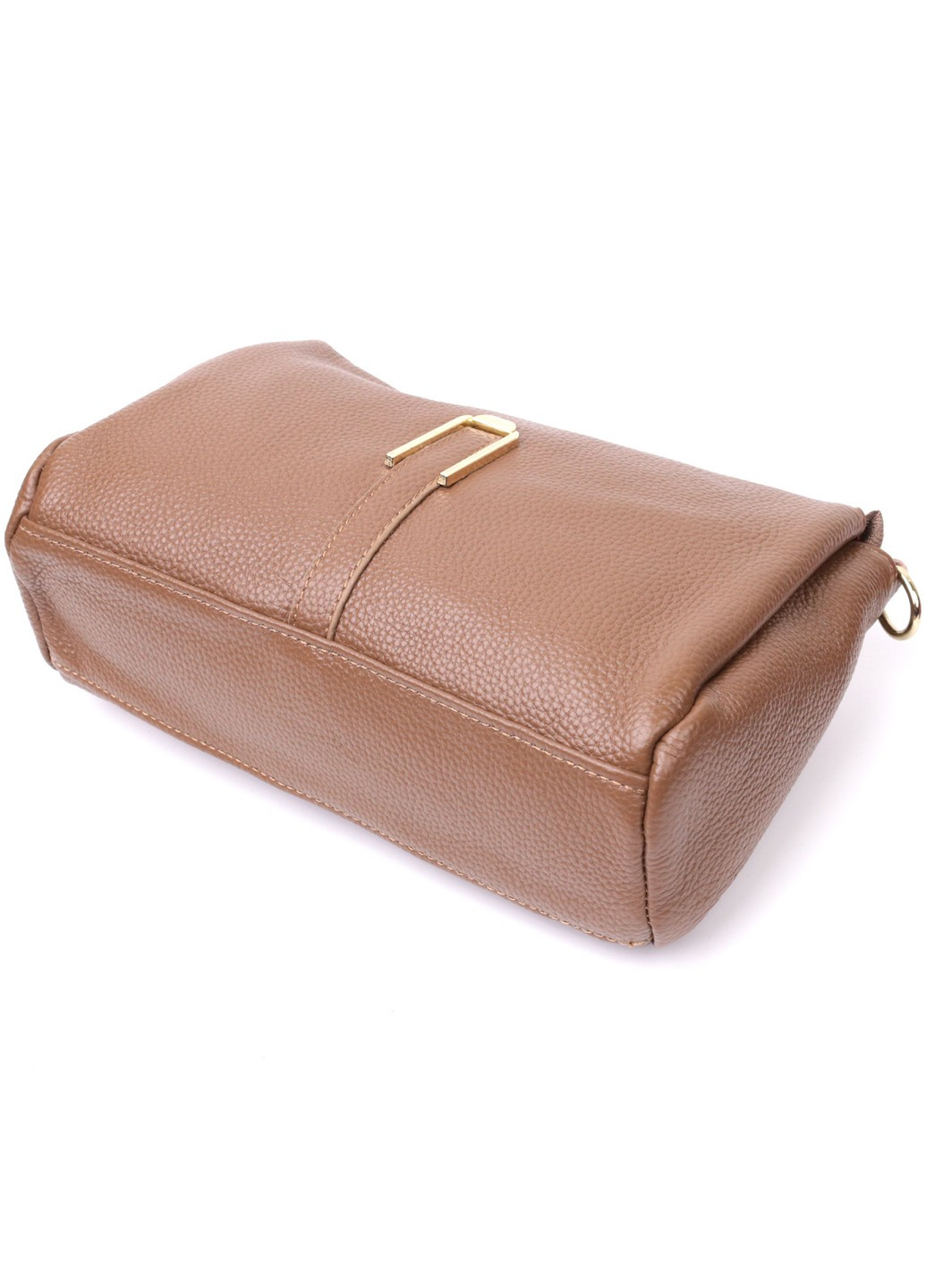Жіноча стильна сумка через плече з натуральної шкіри 22288 Бежева Vintage (276461753)