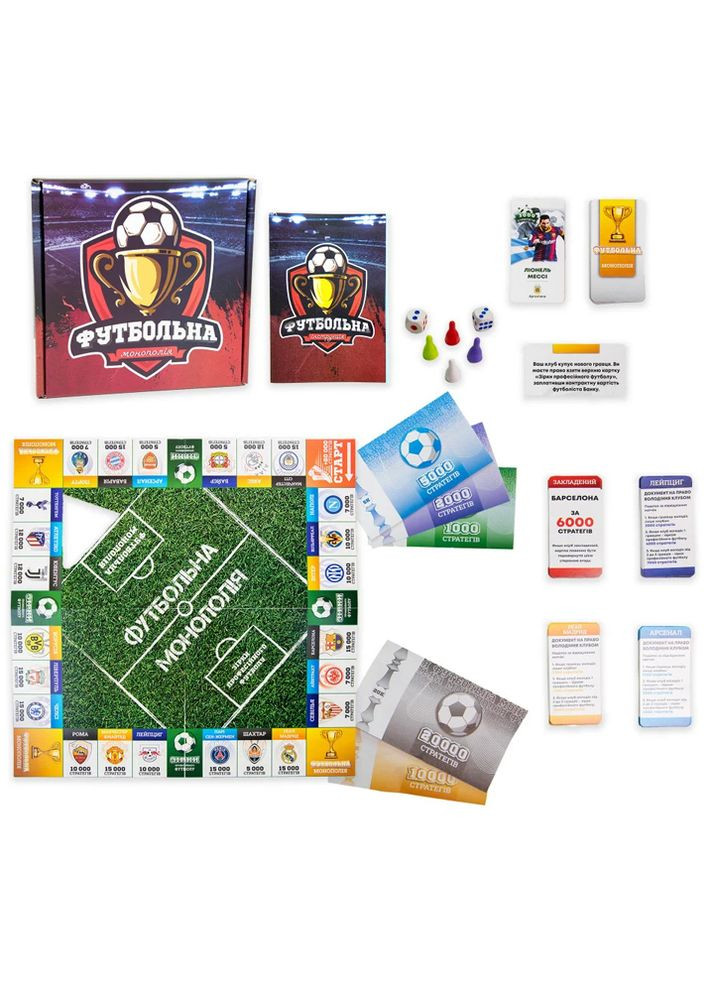 Настольная игра "Футбольная монополия" цвет разноцветный ЦБ-00117298 Strateg (262596512)