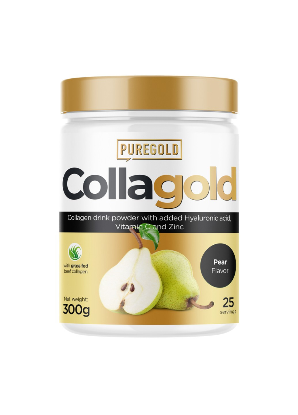 Коллаген с Гиалуроновой Кислотой Beef and Fish CollaGold - 300г Pure Gold Protein (269713141)