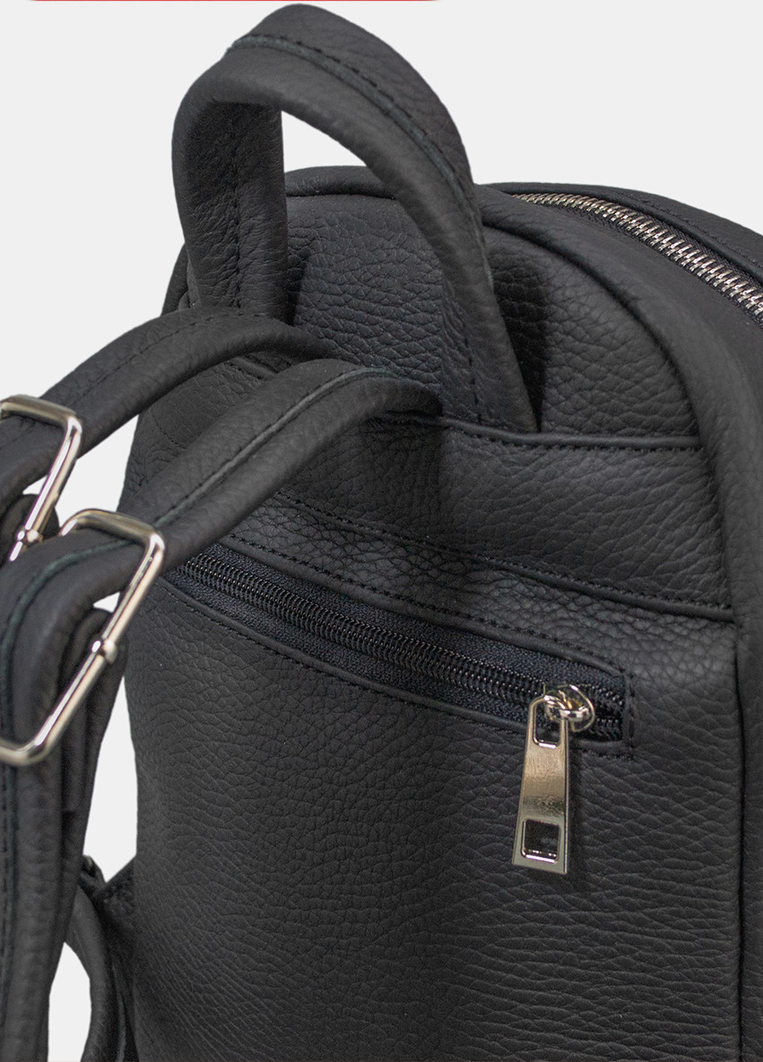 Женский рюкзак черный из натуральной кожи Famk (268998277)