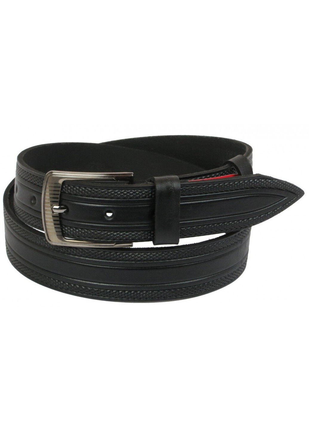 Шкіряний чоловічий ремінь 1122-38 Чорний DHSH: 123x3.8 см. Skipper (266142677)