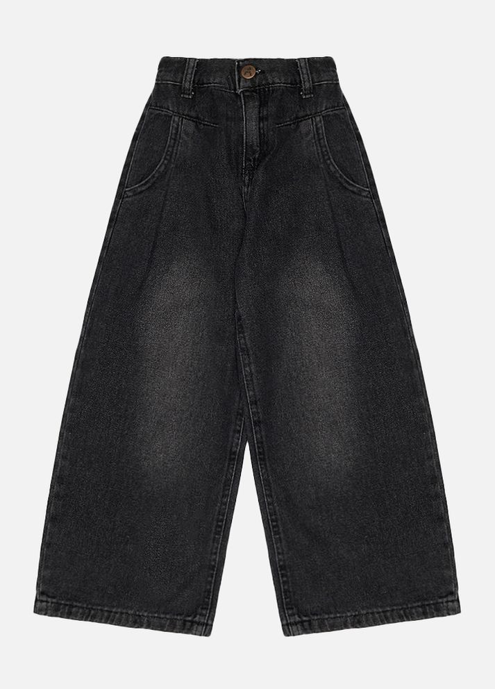 Серые демисезонные джинсы для девочки цвет серый цб-00224297 Cemix