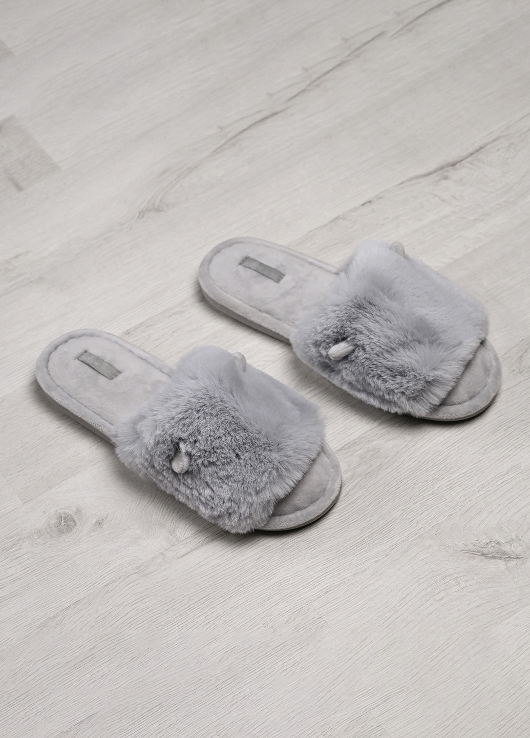 Светло-серые тапочки женские меховые nana, р. 38-39, светло-серые MVM