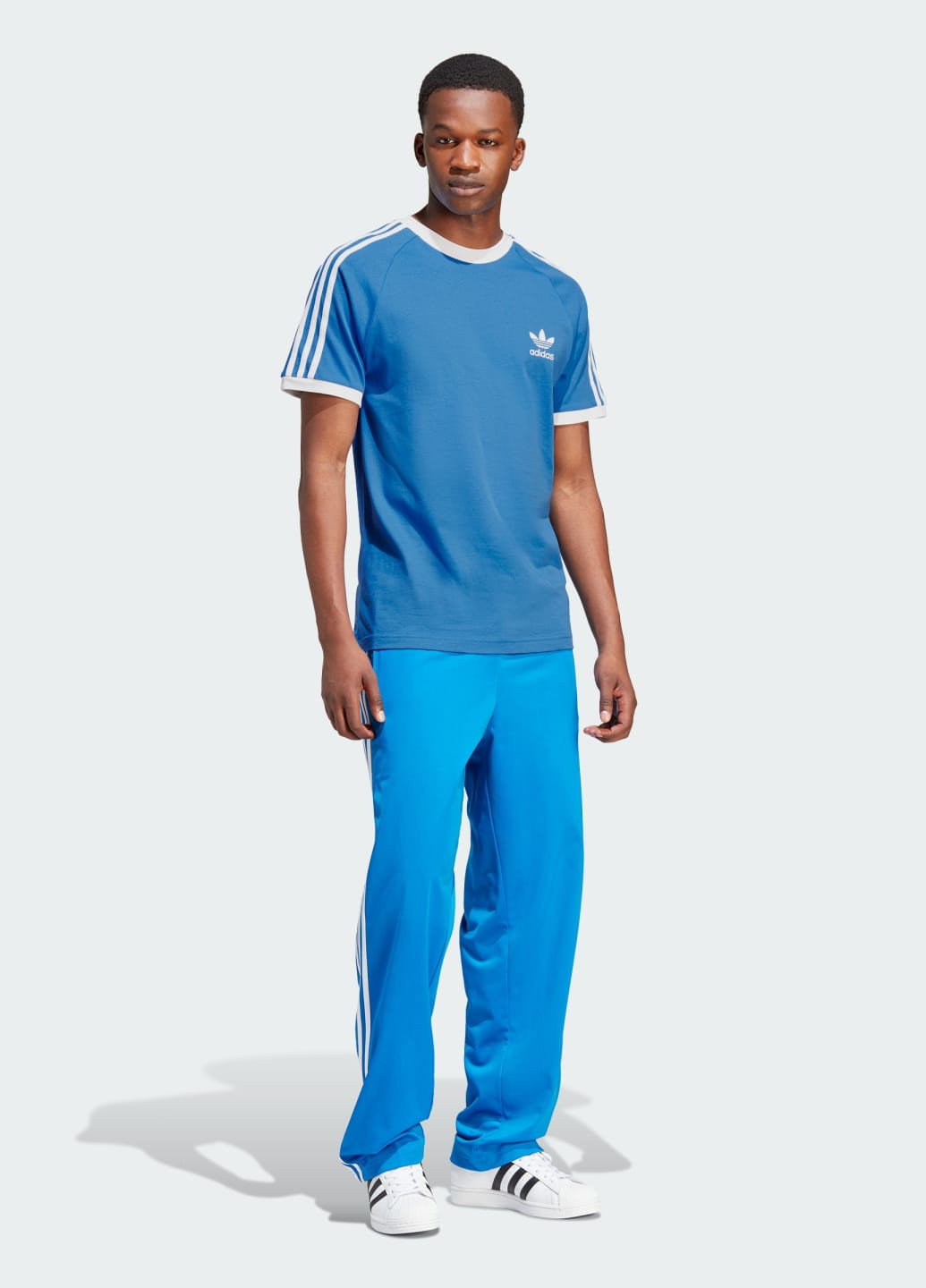 Синя футболка adicolor classics 3-stripes adidas