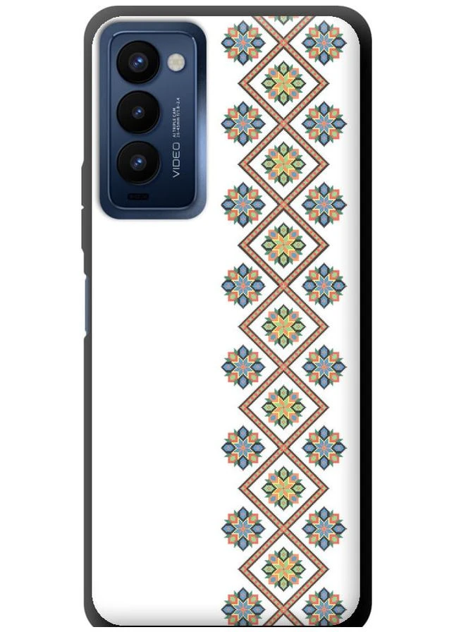 TPU чорний чохол 'Вишиванка 24' для Endorphone Tecno Camon 18 CH6n (269352791)
