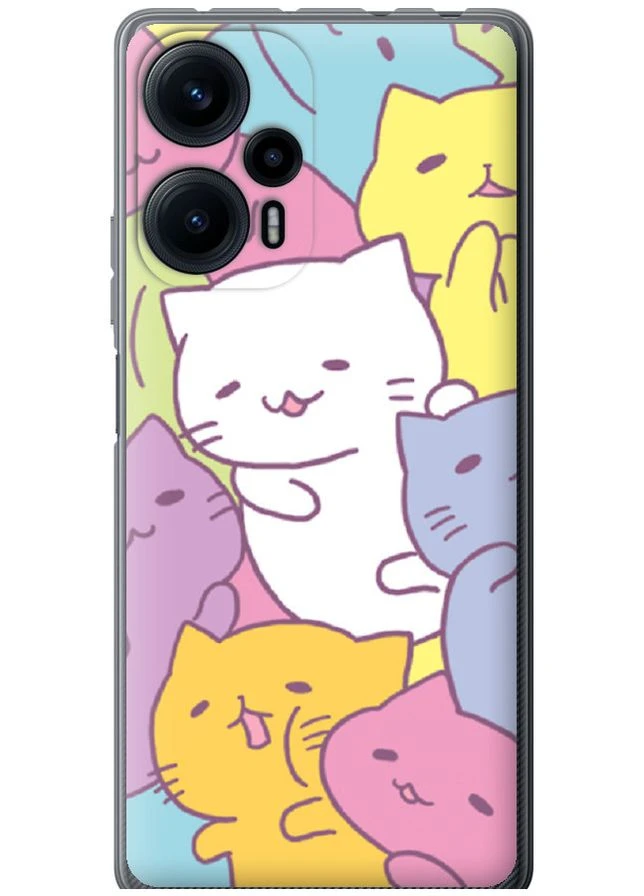 Силиконовый чехол 'Котики' для Endorphone Xiaomi Redmi Note 12 Turbo (268998162)