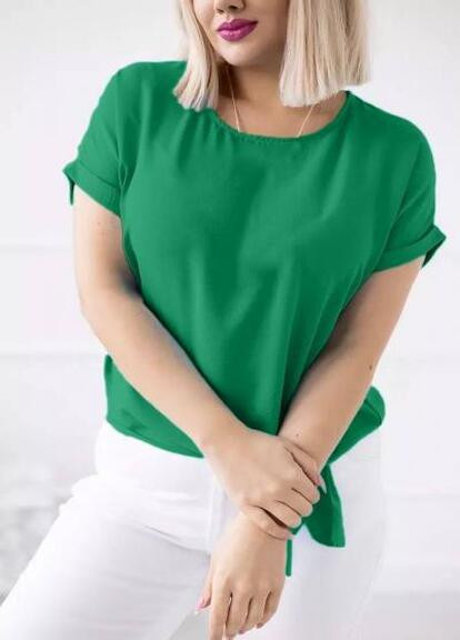 Зелёная женская блуза с завязками цвет зеленый р.48/50 431604 New Trend