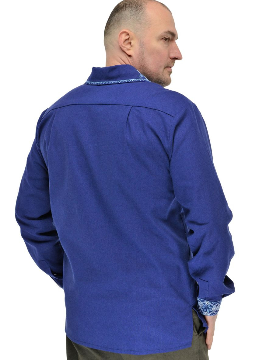 Мужская вышиванка из льна (синий) Golfstream (266340506)