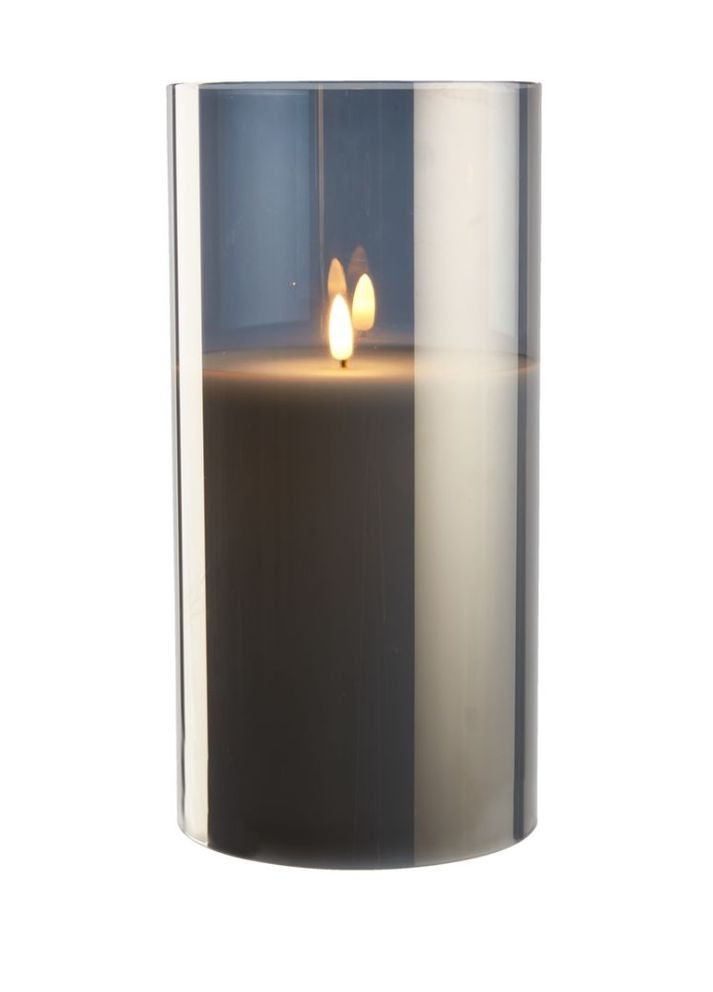 Новогодняя LED-свеча 28х14 см серый No Brand (268473153)