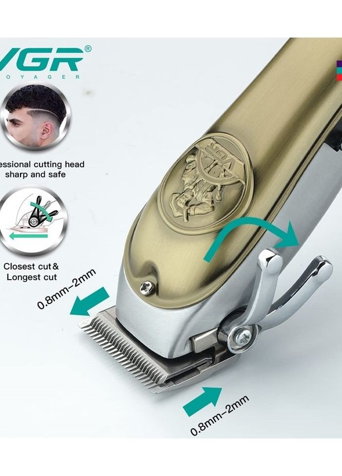 Машинка для стрижки волосся V-658 Salon series акумуляторна бездротова Bronze VGR (276963949)