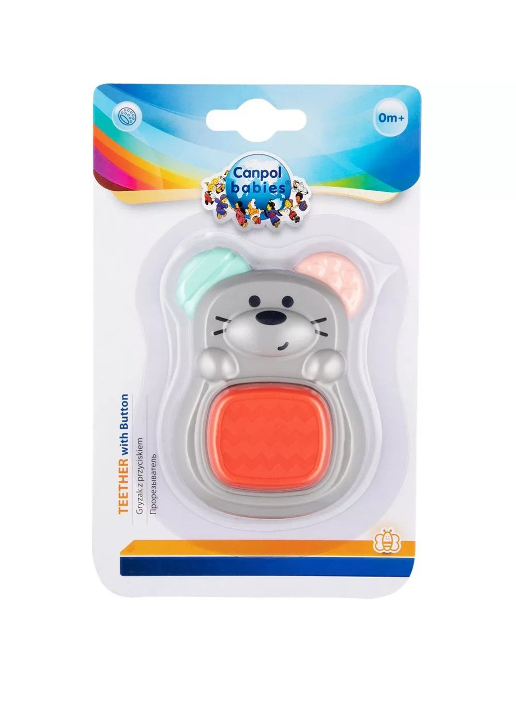 Іграшка-прорізувач з пищалкою "Мишка" колір різнокольоровий ЦБ-00214428 Canpol Babies (259467298)