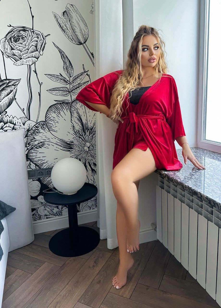 Красная всесезон пижама Украина Your style