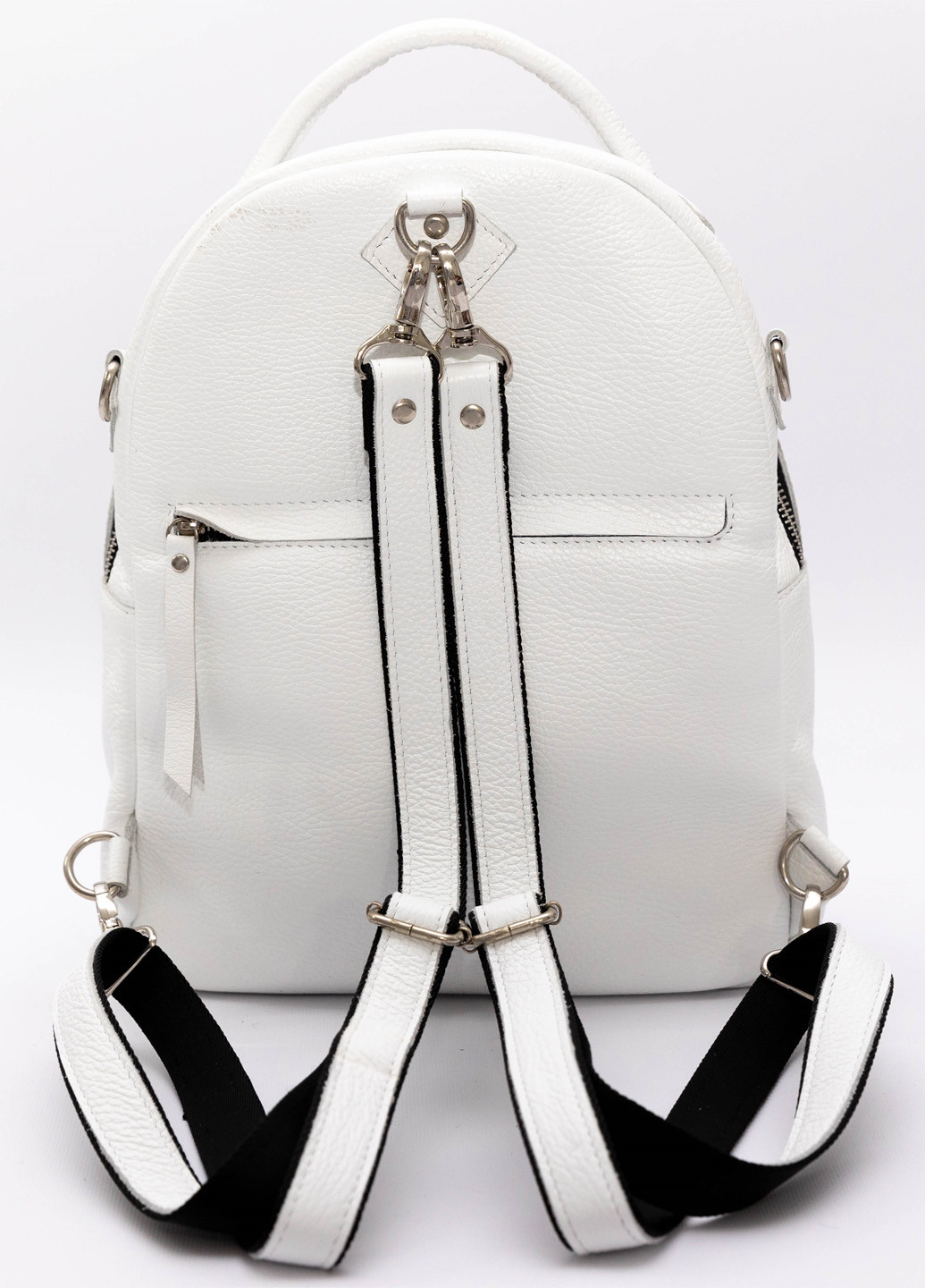 Рюкзак шкіряний 30*26*9 см Білий Флотар Miros (258686587)