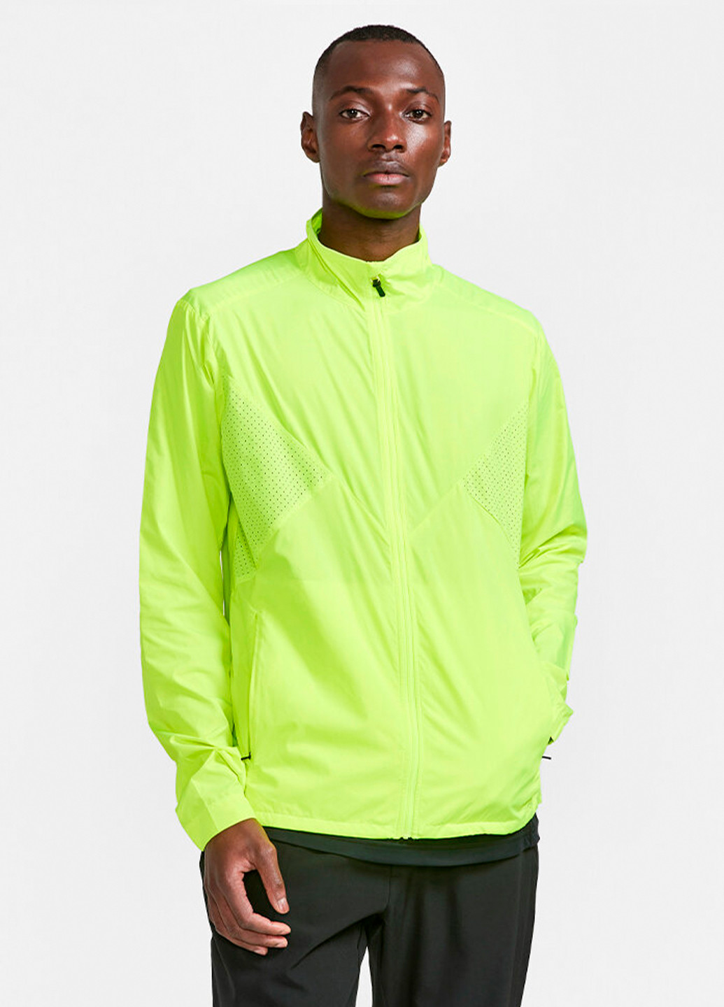 Зелена демісезонна чоловіча куртка Craft ADV Essence Wind Jacket