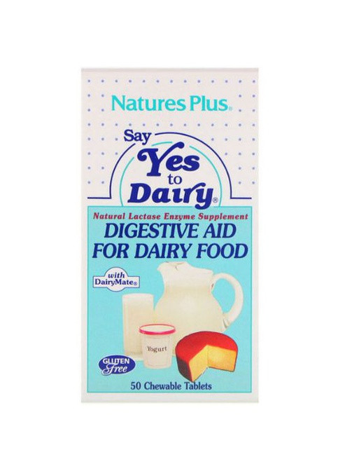 Nature's Plus Say Yes to Dairy, Digestive Aid For Dairy Food 50 Chewable Tabs NAP-04440 Natures Plus (258646301)