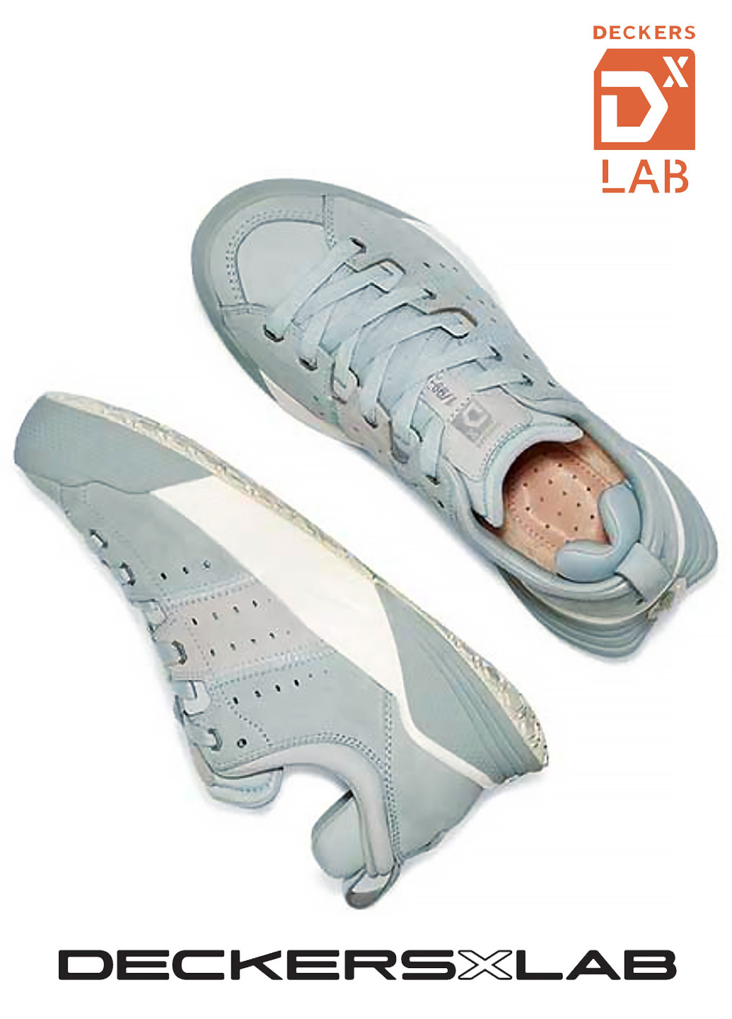 Світло-блакитні кросівки жіночі Deckers X Lab X-Scape NBK low
