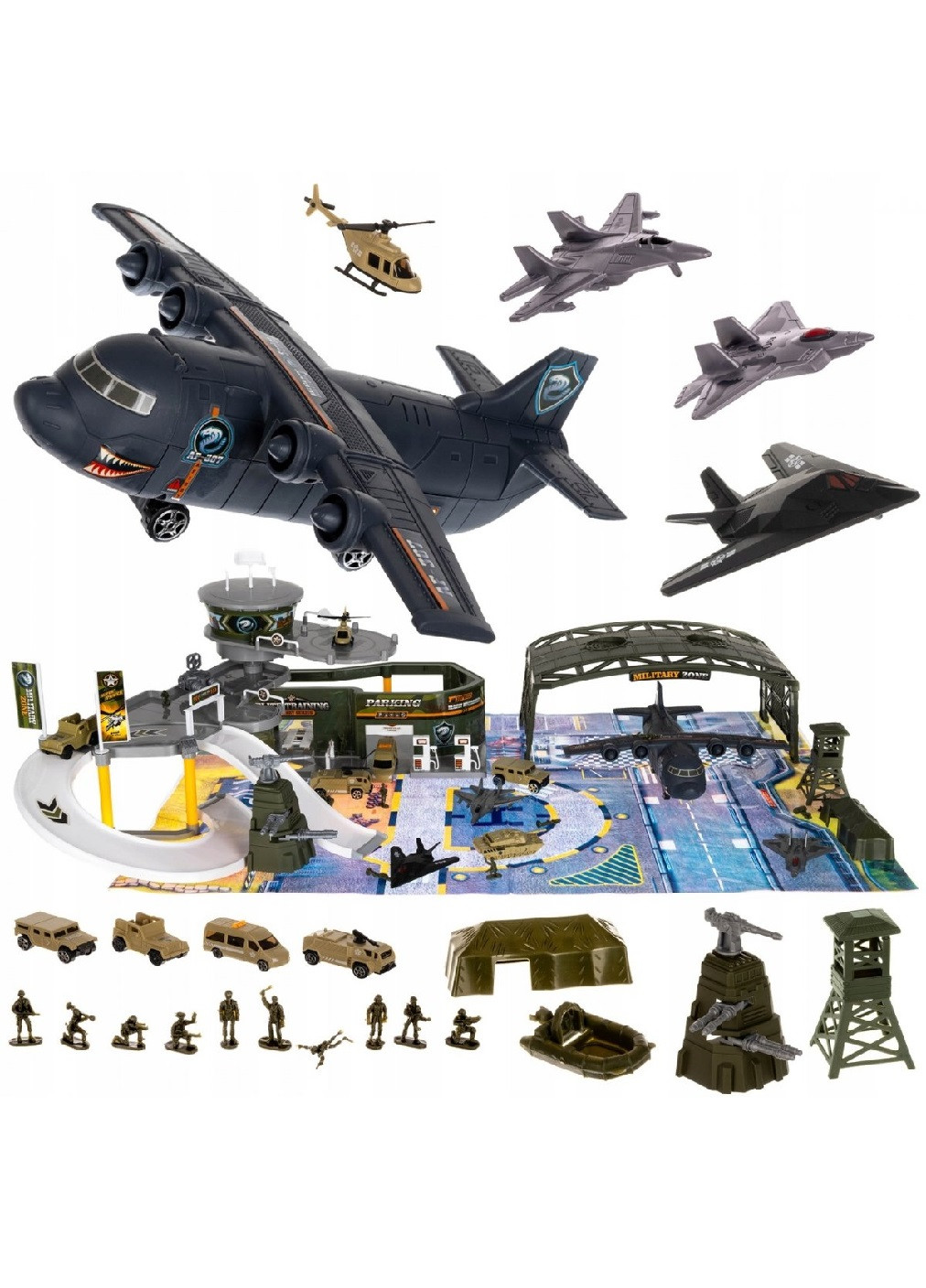 Детский игровой набор обучающий развивающий военная база боевой аэропорт для детей 56х82х22,5 см (475459-Prob) Unbranded (267807912)