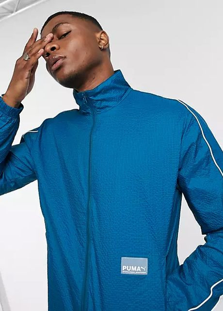 Синяя олимпийка легкая куртка оригинал ветровка Puma Avenir woven track jacket
